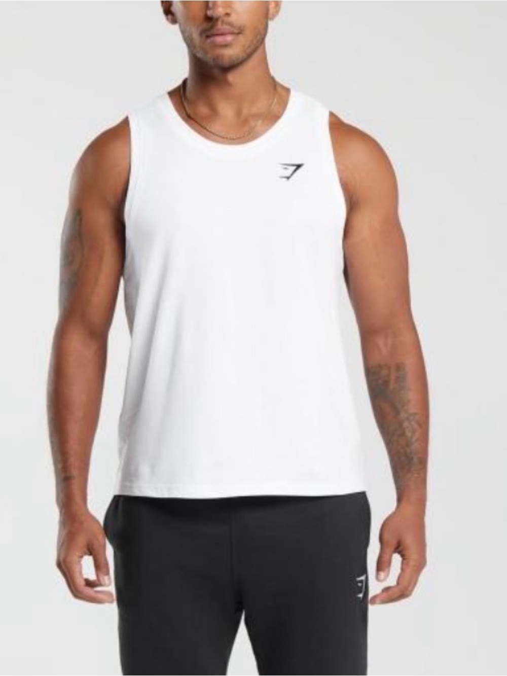 NWT Gymshark White Crest Tank